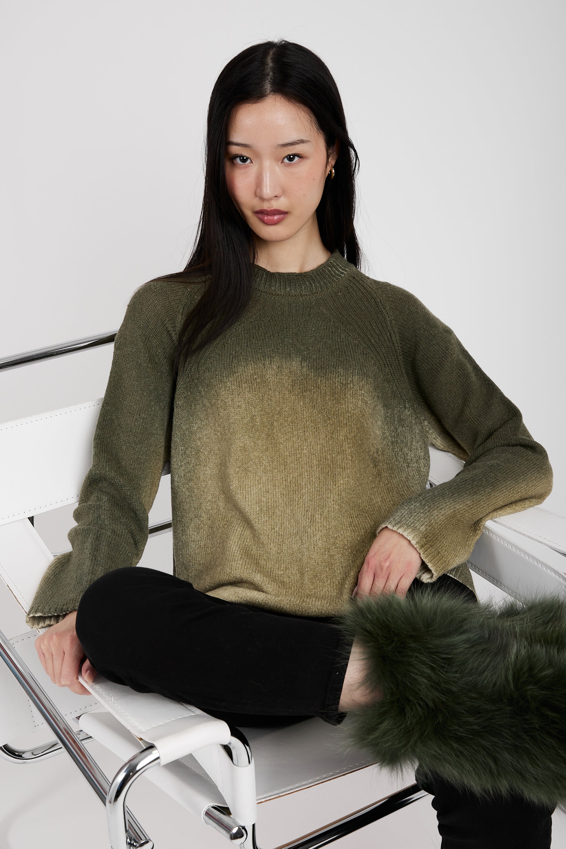 TRANSIT Crewneck Sweater in Forest