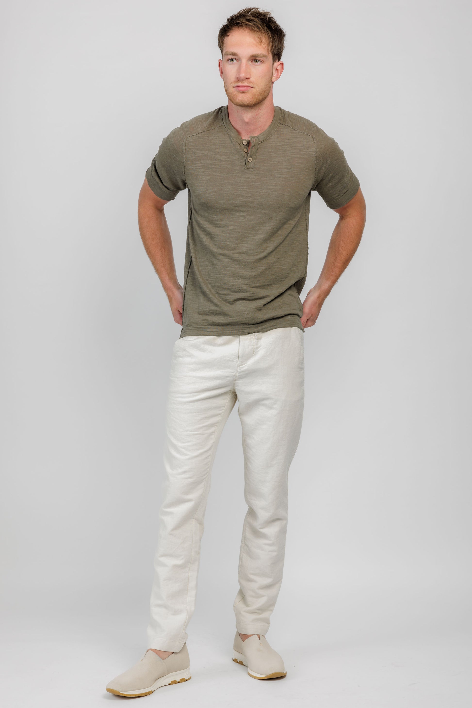 TRANSIT Tapered Leg Trouser Pant in Rope