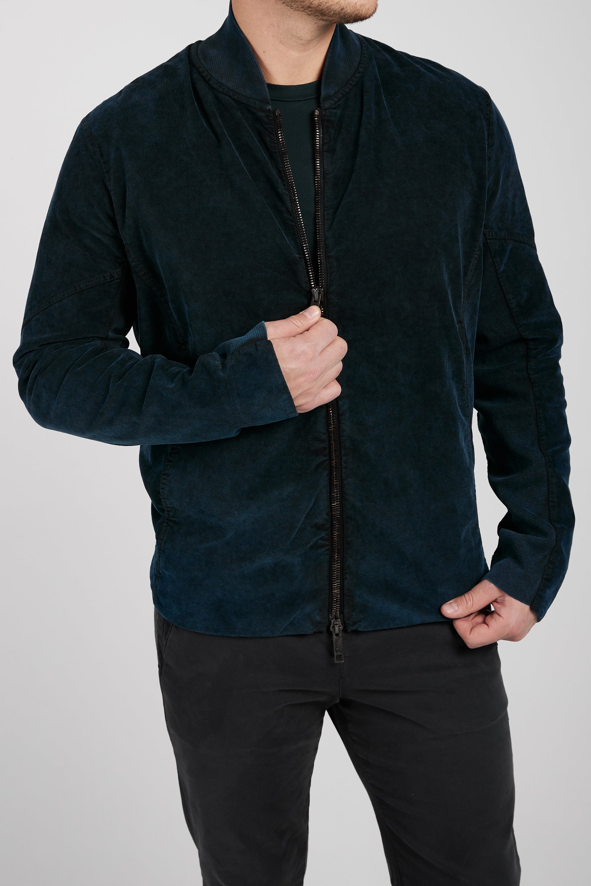 TRANSIT High Neck Zip Jacket in Forest