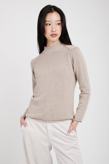 TRANSIT Mock Neck Sweater in Sand