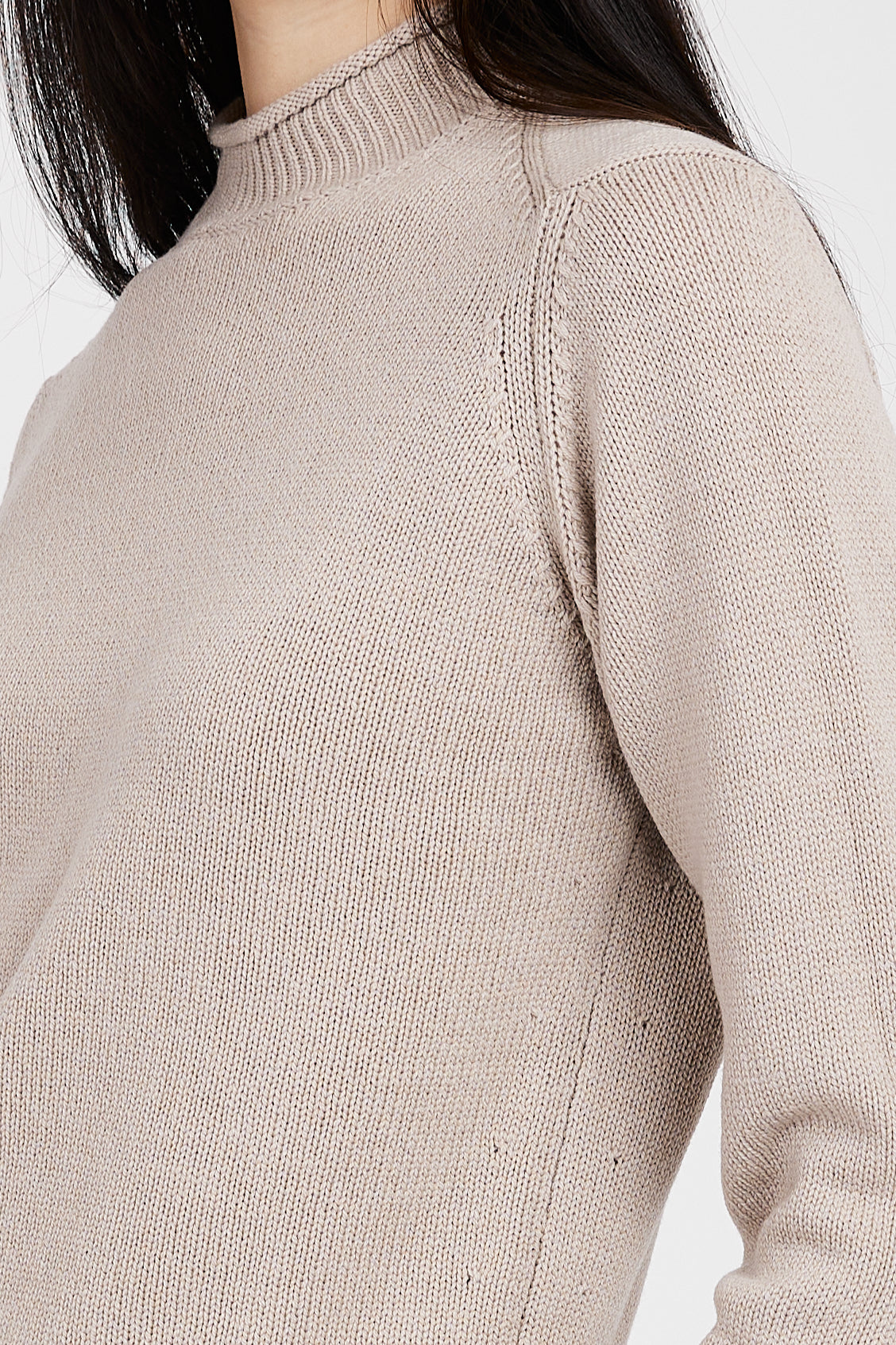 TRANSIT Mock Neck Sweater in Sand