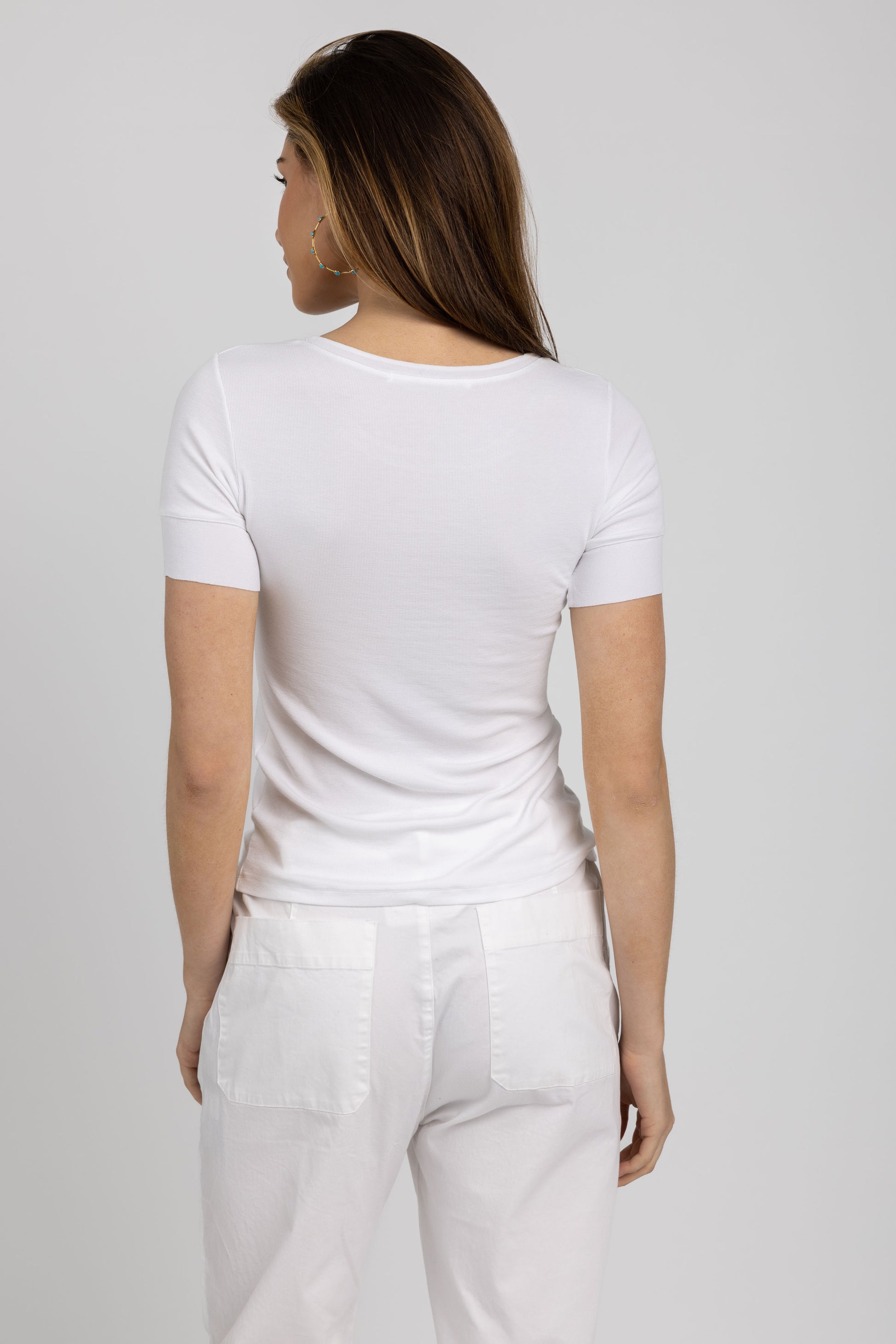 TRANSIT Ribbed T-Shirt in White