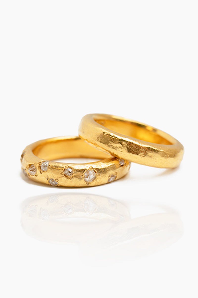 L.A. STEIN 24k Gold Handmade Band Ring