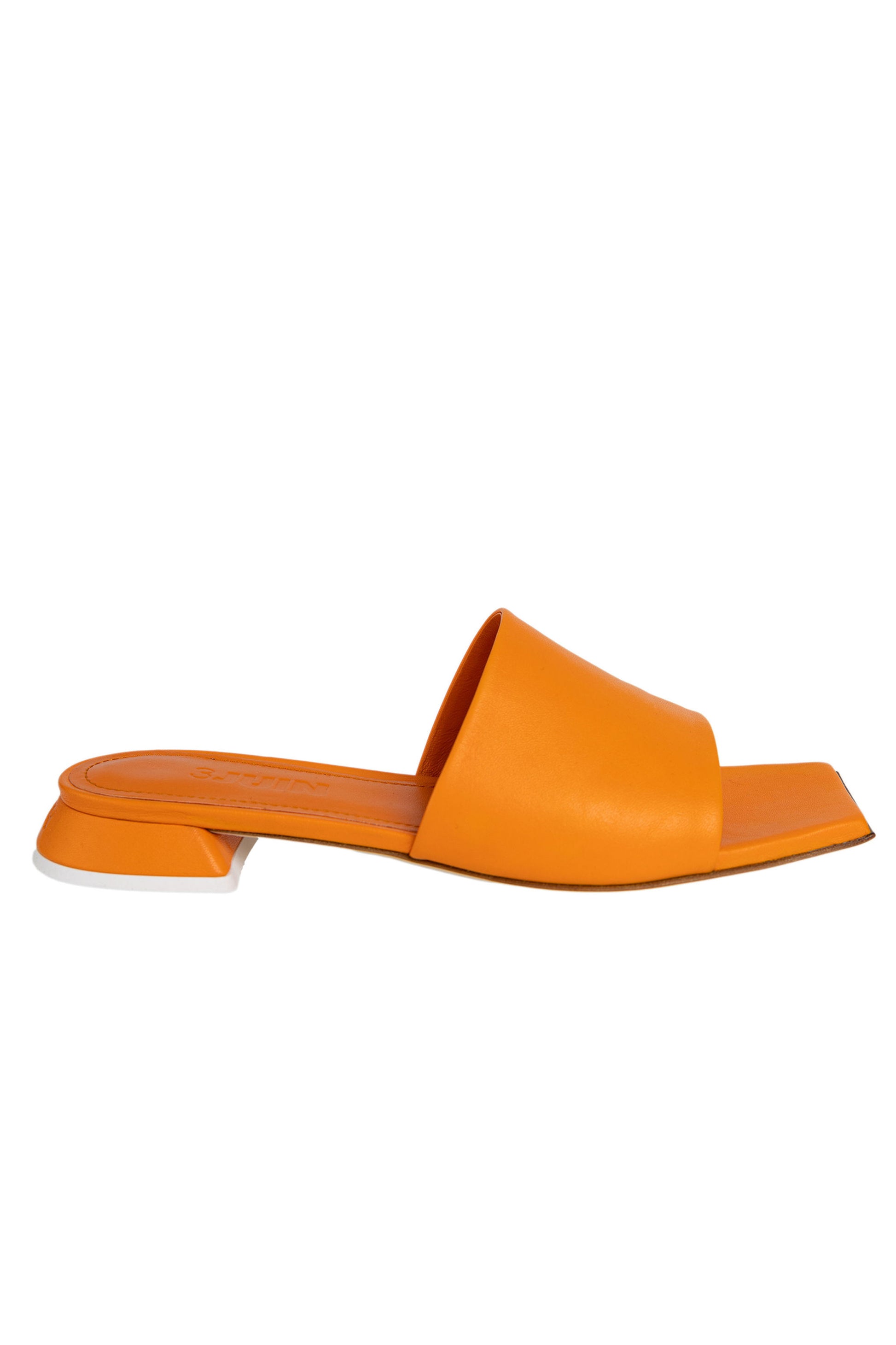 3JUIN Siena Leather Slide in Pulp Orange