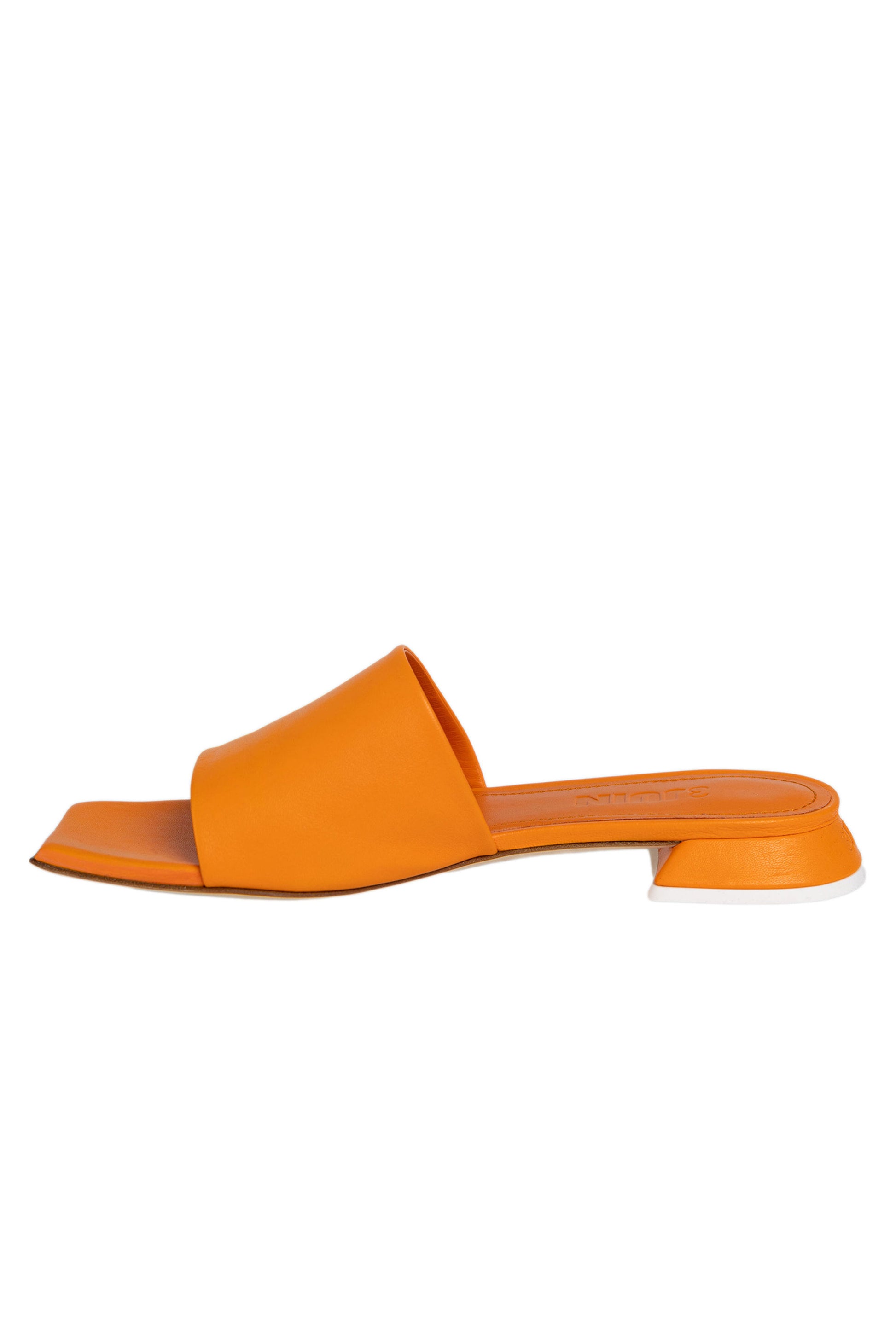 3JUIN Siena Leather Slide in Pulp Orange