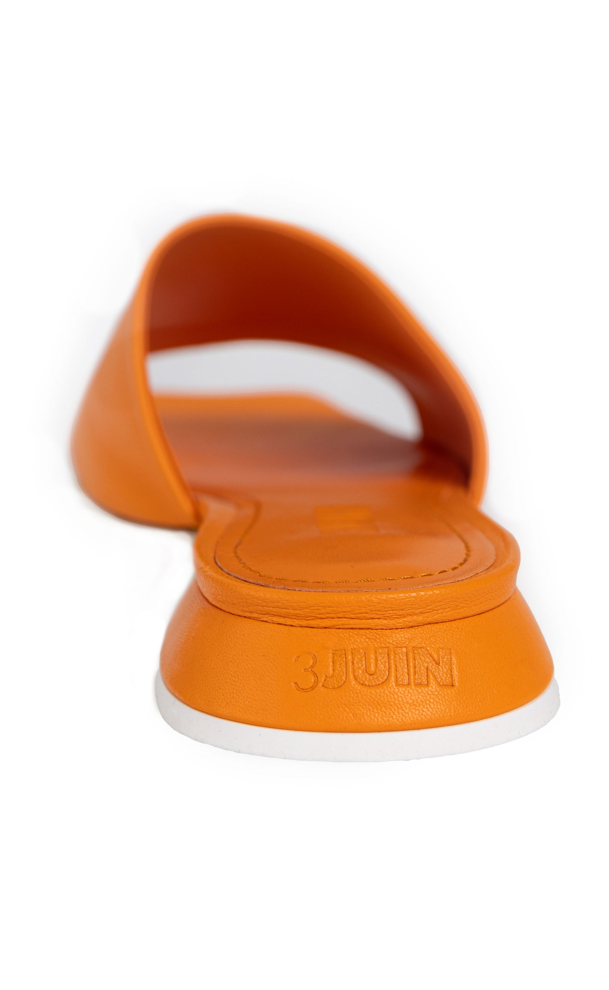 3JUIN Siena Leather Slide in Pulp Orange