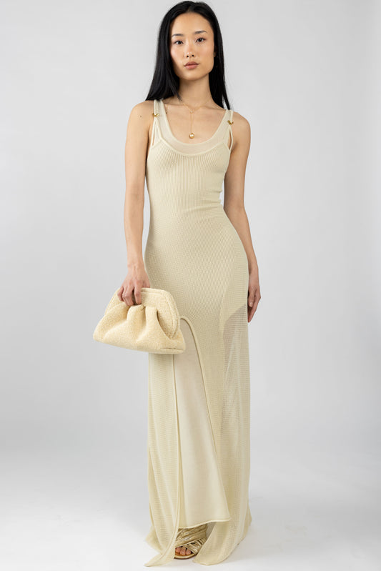 AERON Sirena Cotton Maxi Dress in Creme