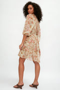 ALESSIA ZAMATTIO Gardenia Silk Dress in Rose Floral Print