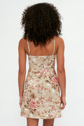 ALESSIA ZAMATTIO Gardenia Silk Dress in Rose Floral Print