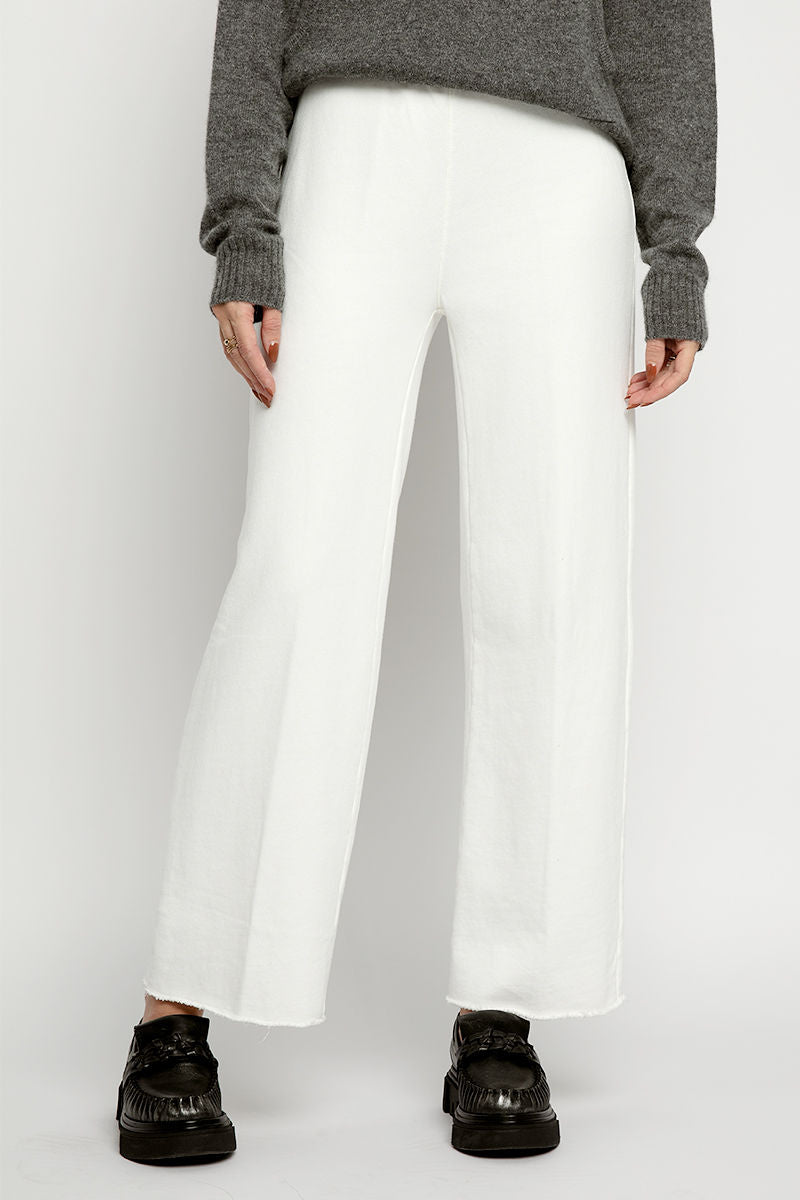 ATM French Terry Wide Leg Sweatpant in Porcelain