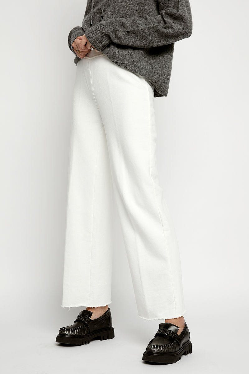 ATM French Terry Wide Leg Sweatpant in Porcelain