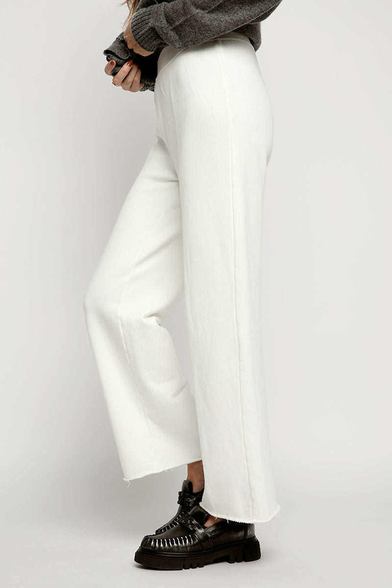 ATM French Terry Wide Leg Sweatpant in Porcelain