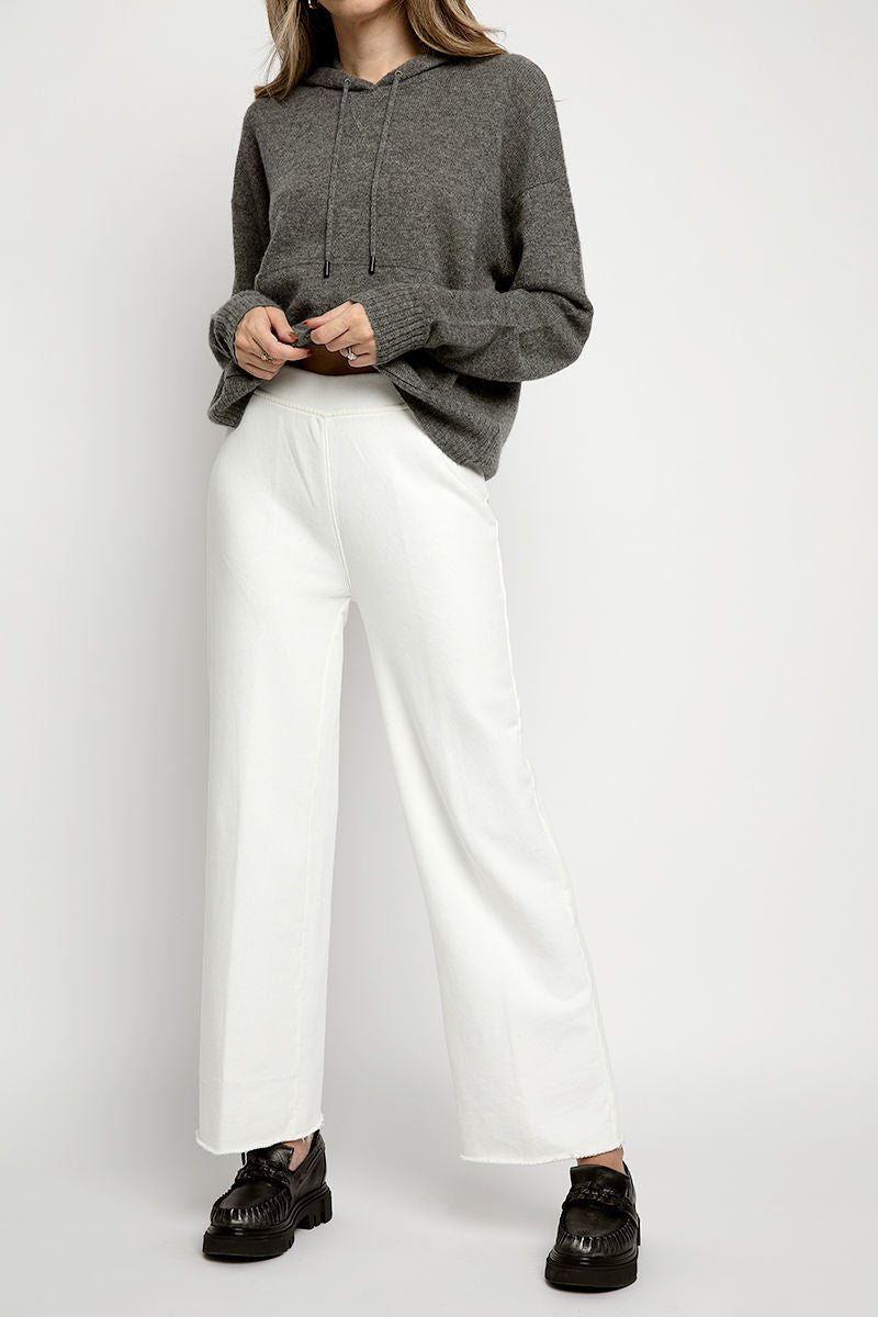 ATM French Terry Wide Leg Sweatpant in Porcelain