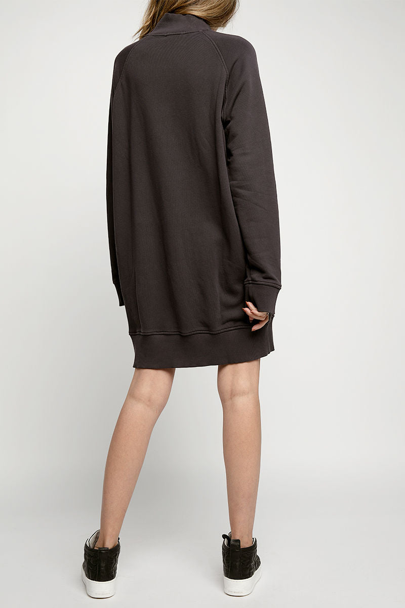 ATM Mock Neck Dress in Dusk