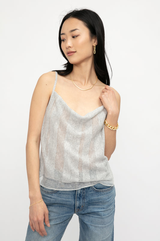 ATM Linen Cotton Camisole in Shimmer