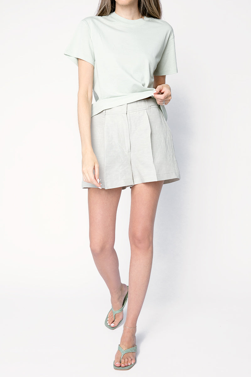 ATM Linen Rayon Twill Short in Frost