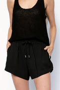ATM Viscose Twill Short in Black