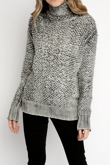 AVANT TOI Fur Stitch Pullover with Ribbed Back in Husky