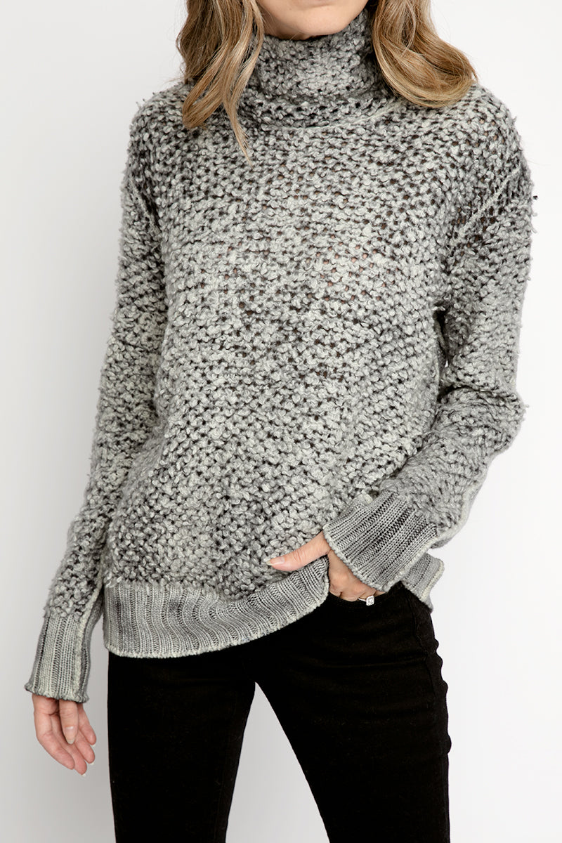 AVANT TOI Fur Stitch Pullover with Ribbed Back in Husky
