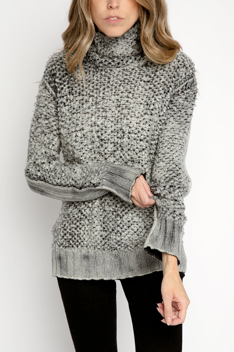 AVANT TOI Fur Stitch Pullover with Ribbed Back in Husky