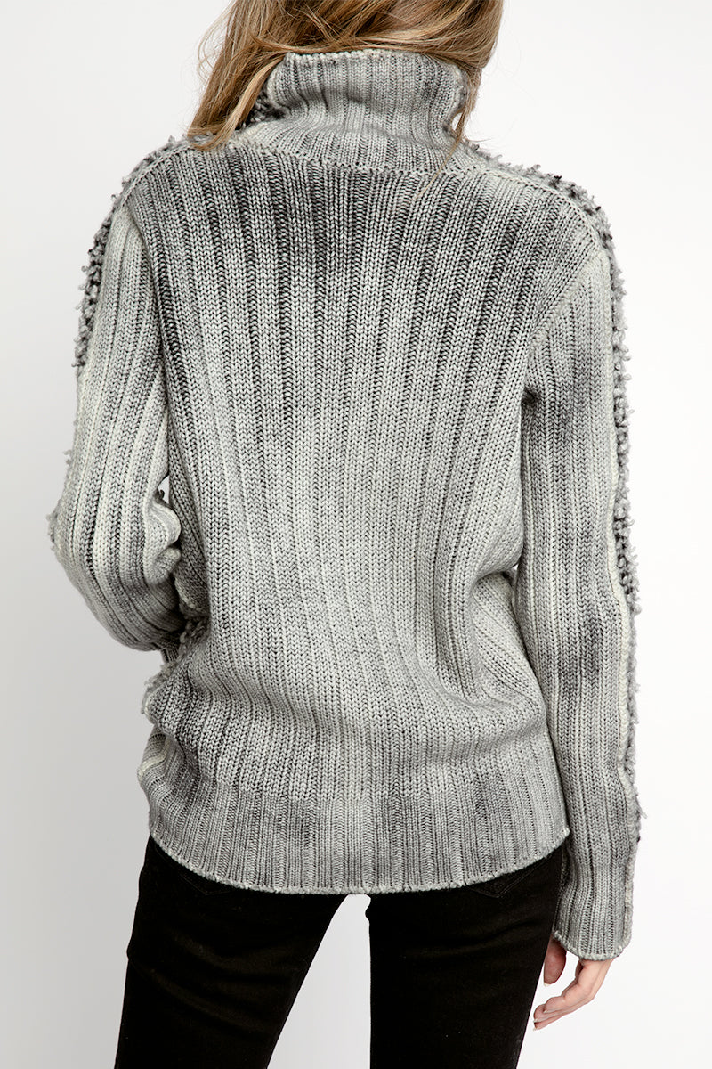 AVANT TOI Fur Stitch Pullover with Ribbed Back in Husky