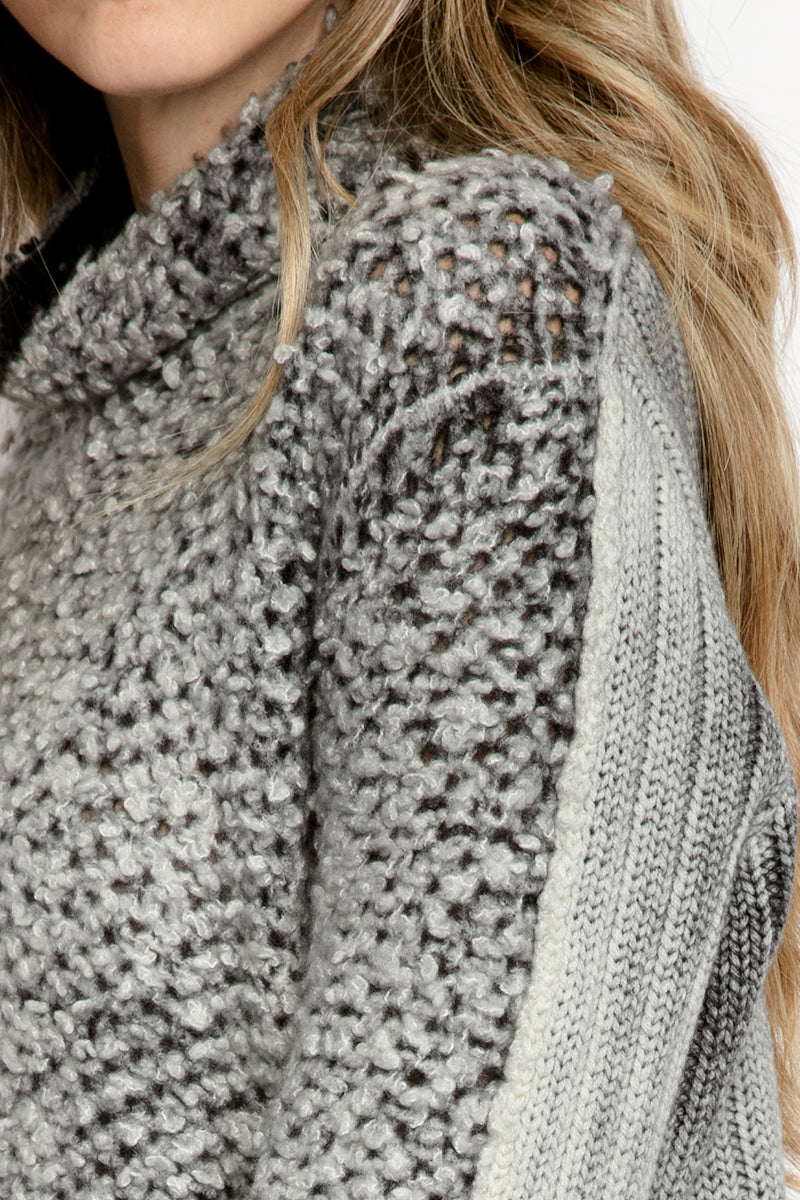 AVANT TOI Fur Stitch Pullover with Ribbed Back in Husky
