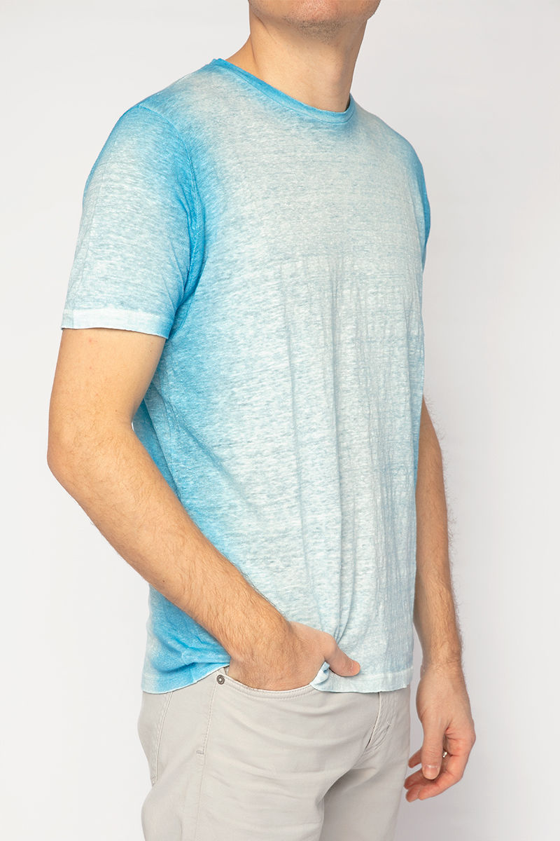 AVANT TOI Linen T-Shirt in Aqua