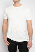 AVANT TOI Linen T-Shirt in Bianco