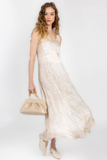 AVANT TOI Marmo Effect V-Neck Maxi Dress in Zenzero