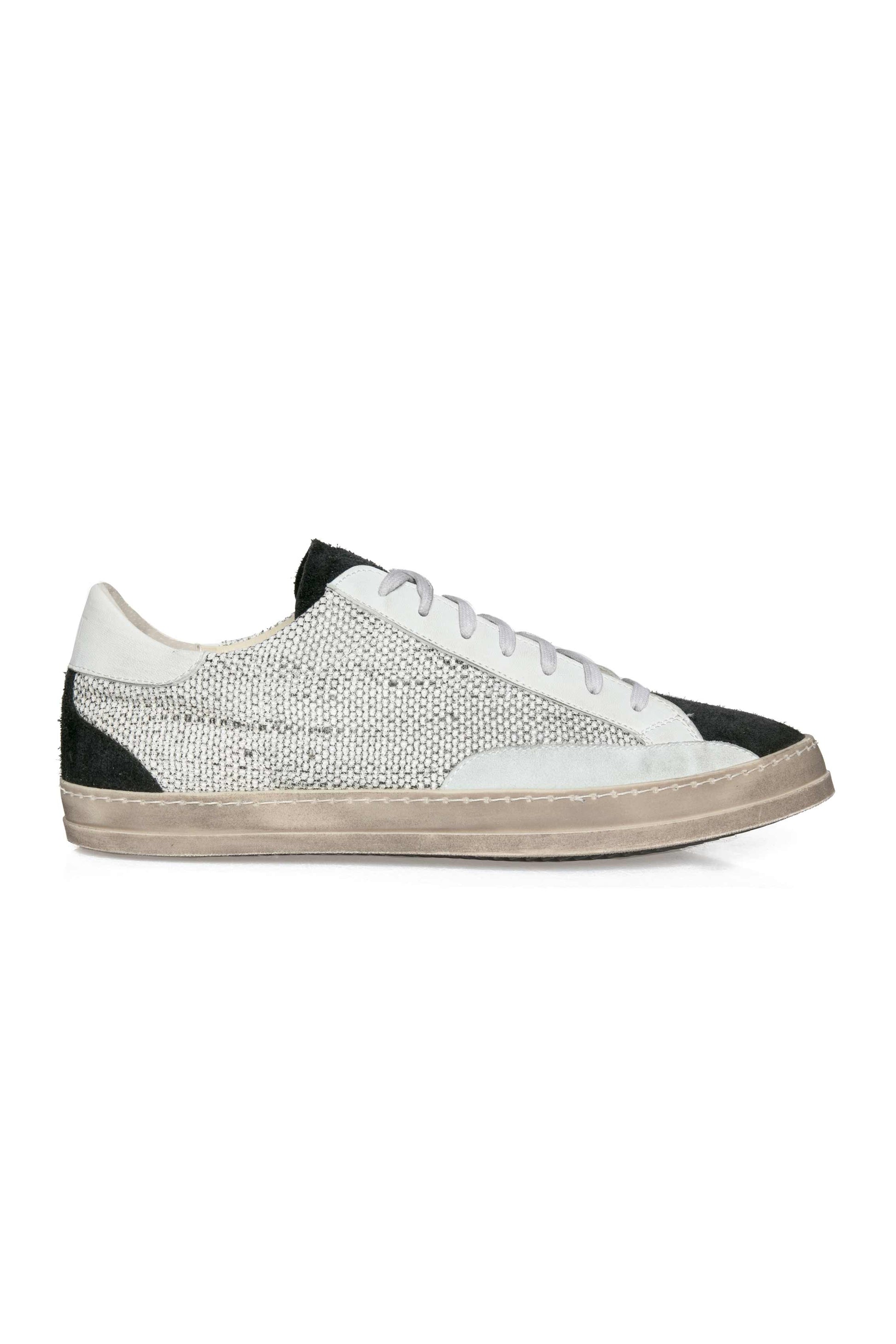 AVANT TOI Sneaker in Bianco and Lamina Nera