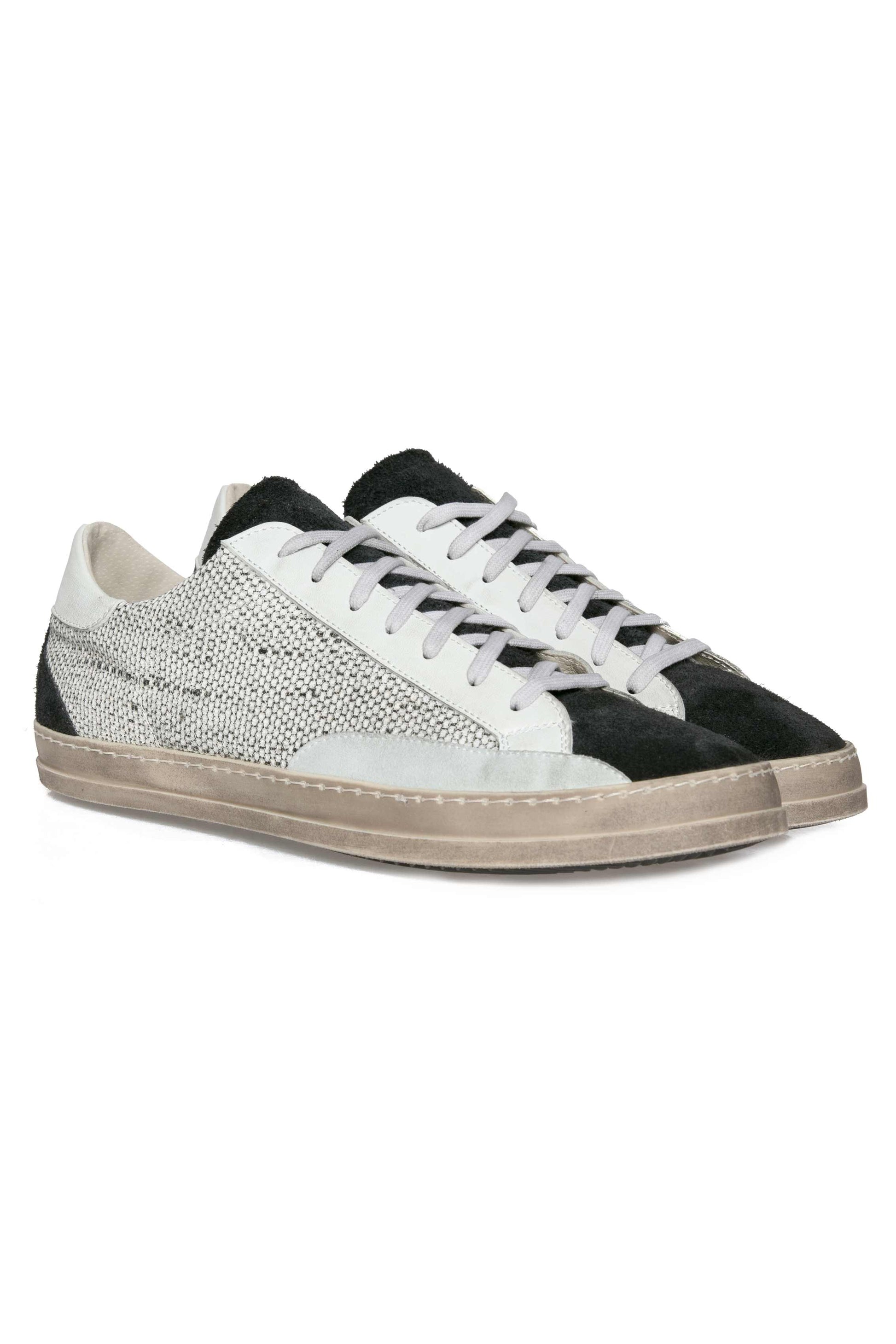 AVANT TOI Sneaker in Bianco and Lamina Nera