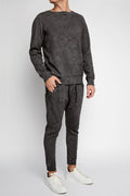 AVANT TOI Sweatpants With Dirty Effect in Charcoal