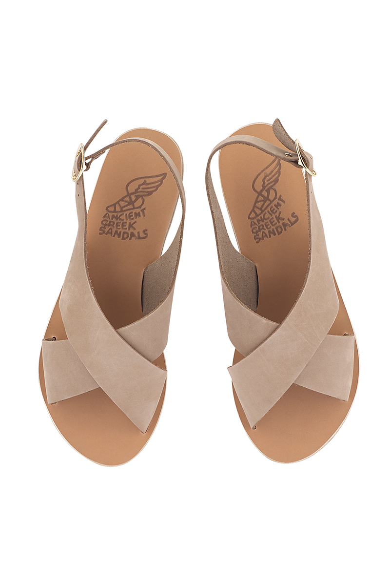 ANCIENT GREEK SANDALS Maria Nubuck Sandals in Canapa