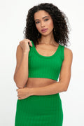 COTTON CITIZEN Capri Crop Tank in Kelly Green
