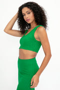 COTTON CITIZEN Capri Crop Tank in Kelly Green