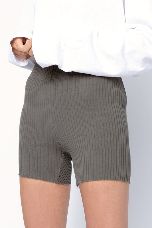COTTON CITIZEN Ibiza Biker Short in Taupe