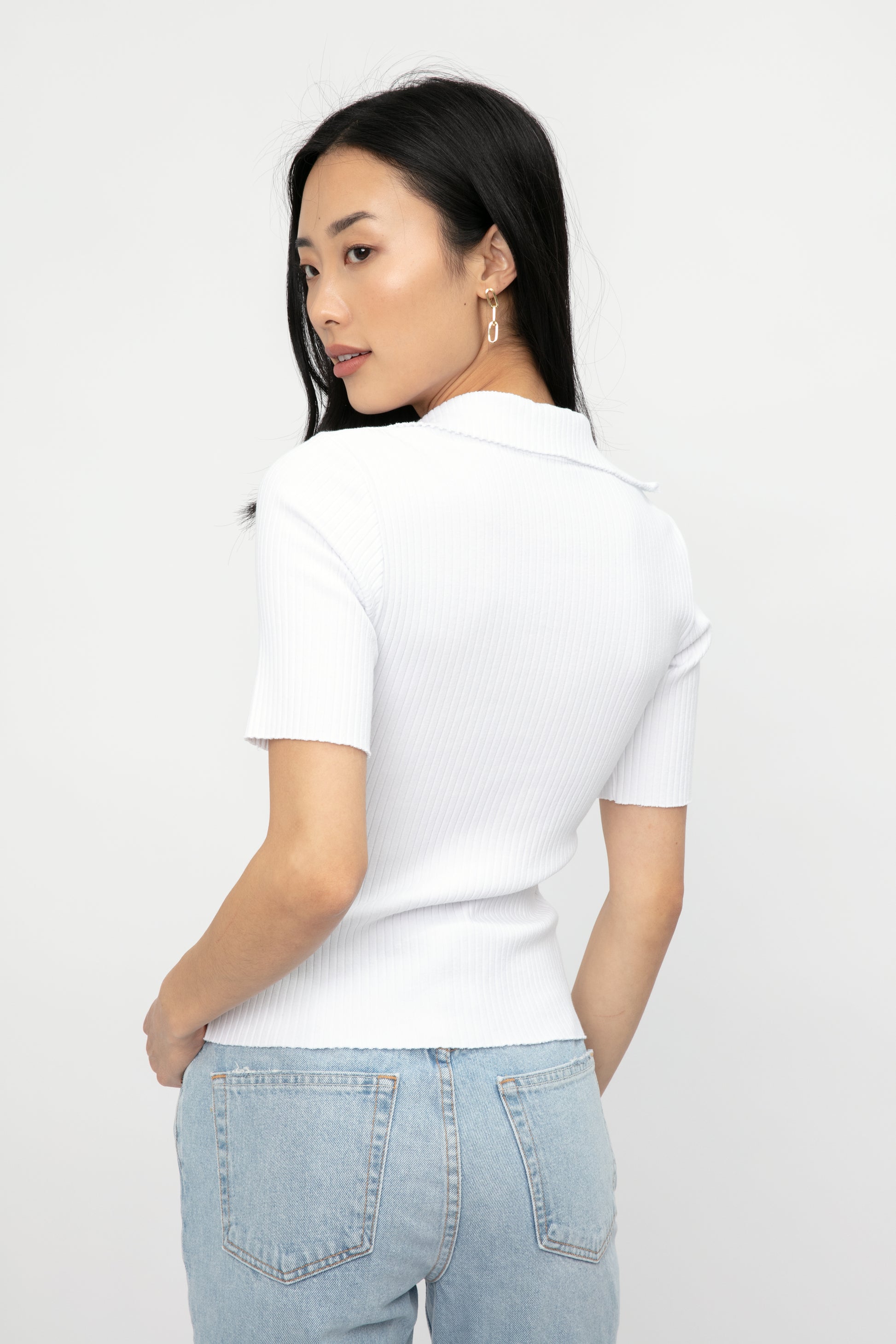 COTTON CITIZEN Ibiza Short Sleeve Polo in White