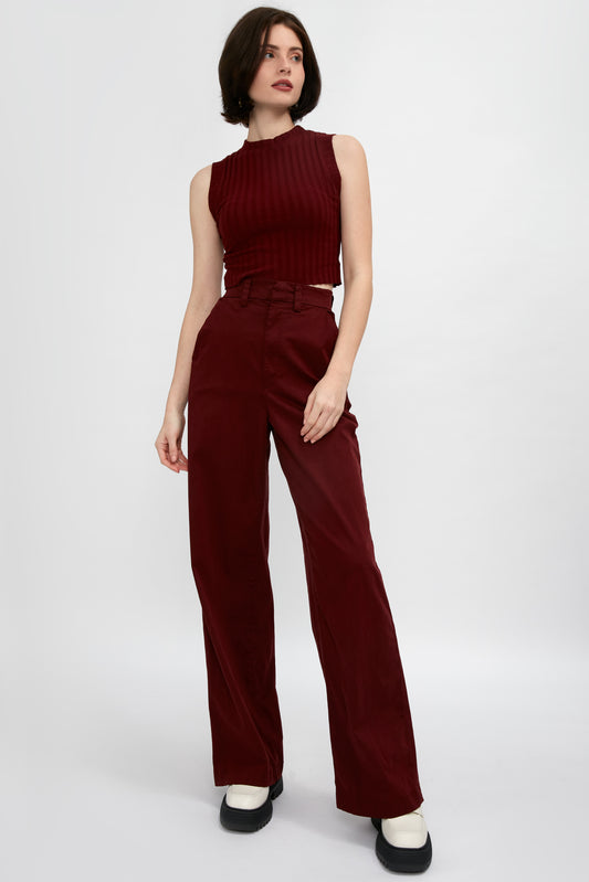 COTTON CITIZEN London Relaxed Pant in Wine