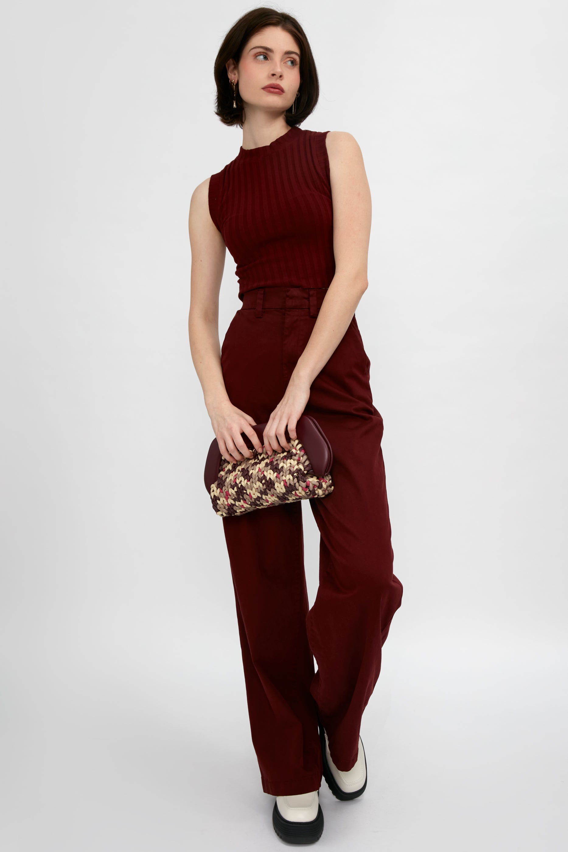 COTTON CITIZEN London Relaxed Pant in Wine