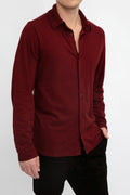 COTTON CITIZEN Presley Button Down Shirt in Brick