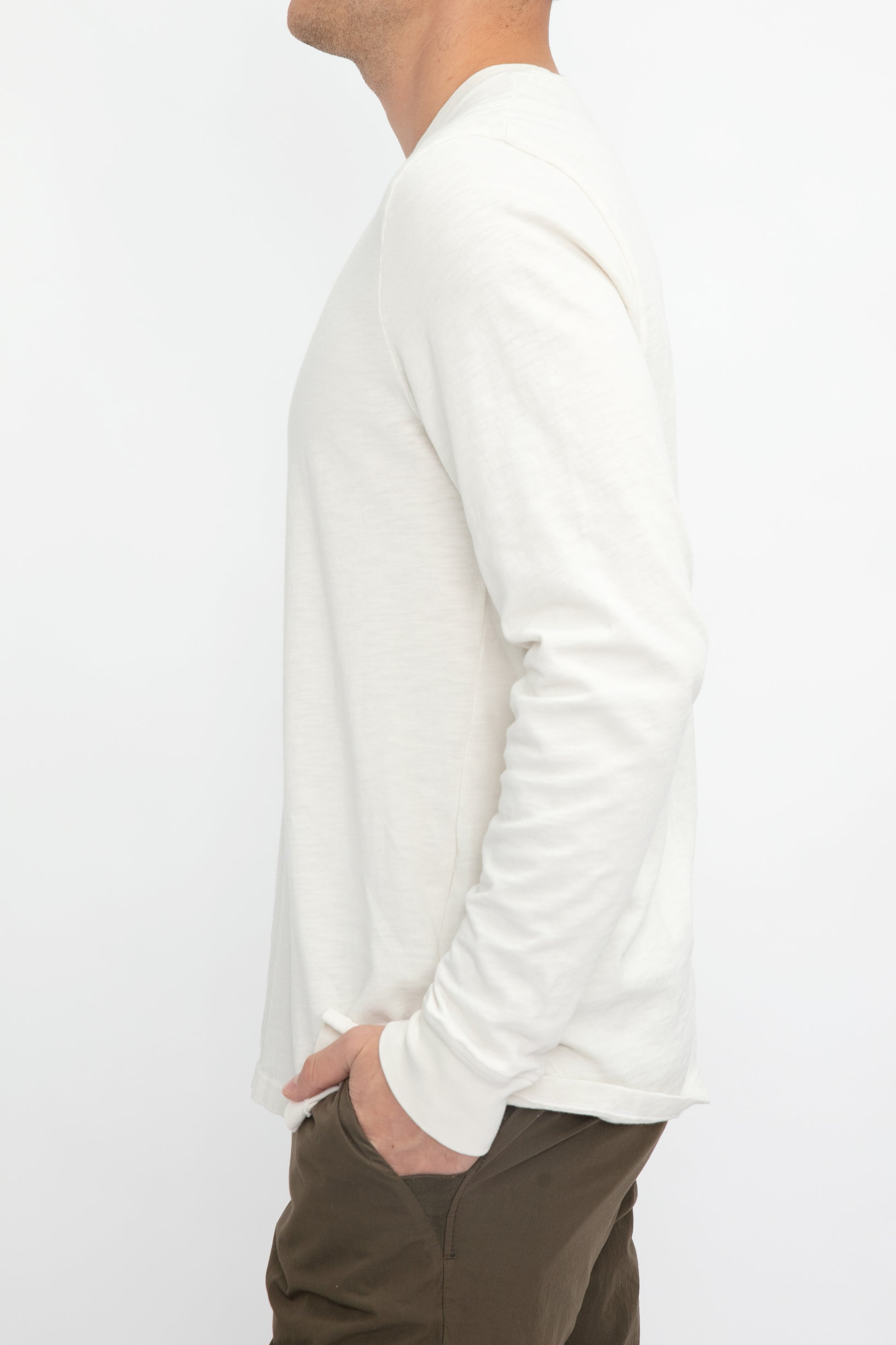 COTTON CITIZEN Presley Long Sleeve Shirt in Vintage Bone
