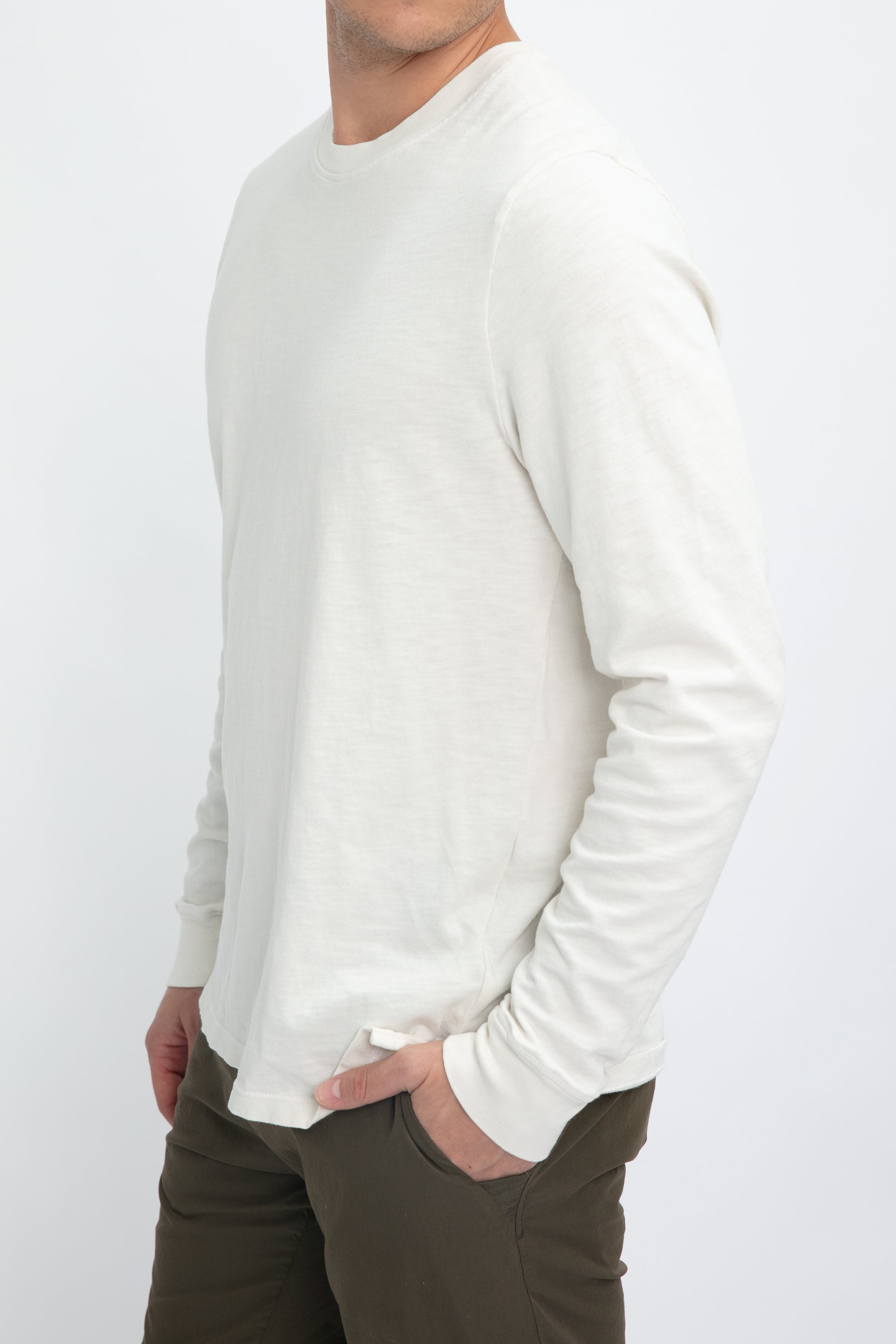 COTTON CITIZEN Presley Long Sleeve Shirt in Vintage Bone