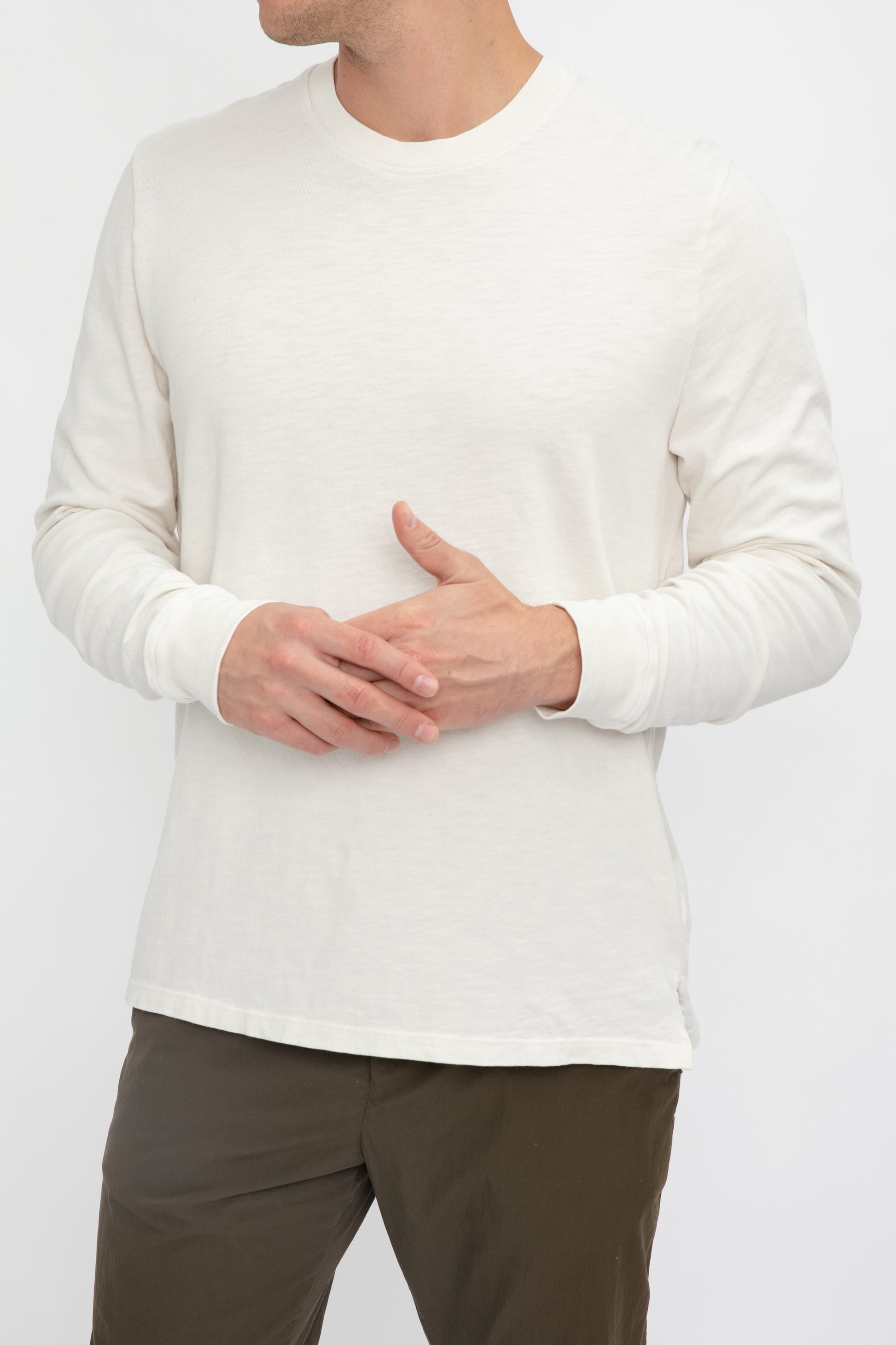 COTTON CITIZEN Presley Long Sleeve Shirt in Vintage Bone