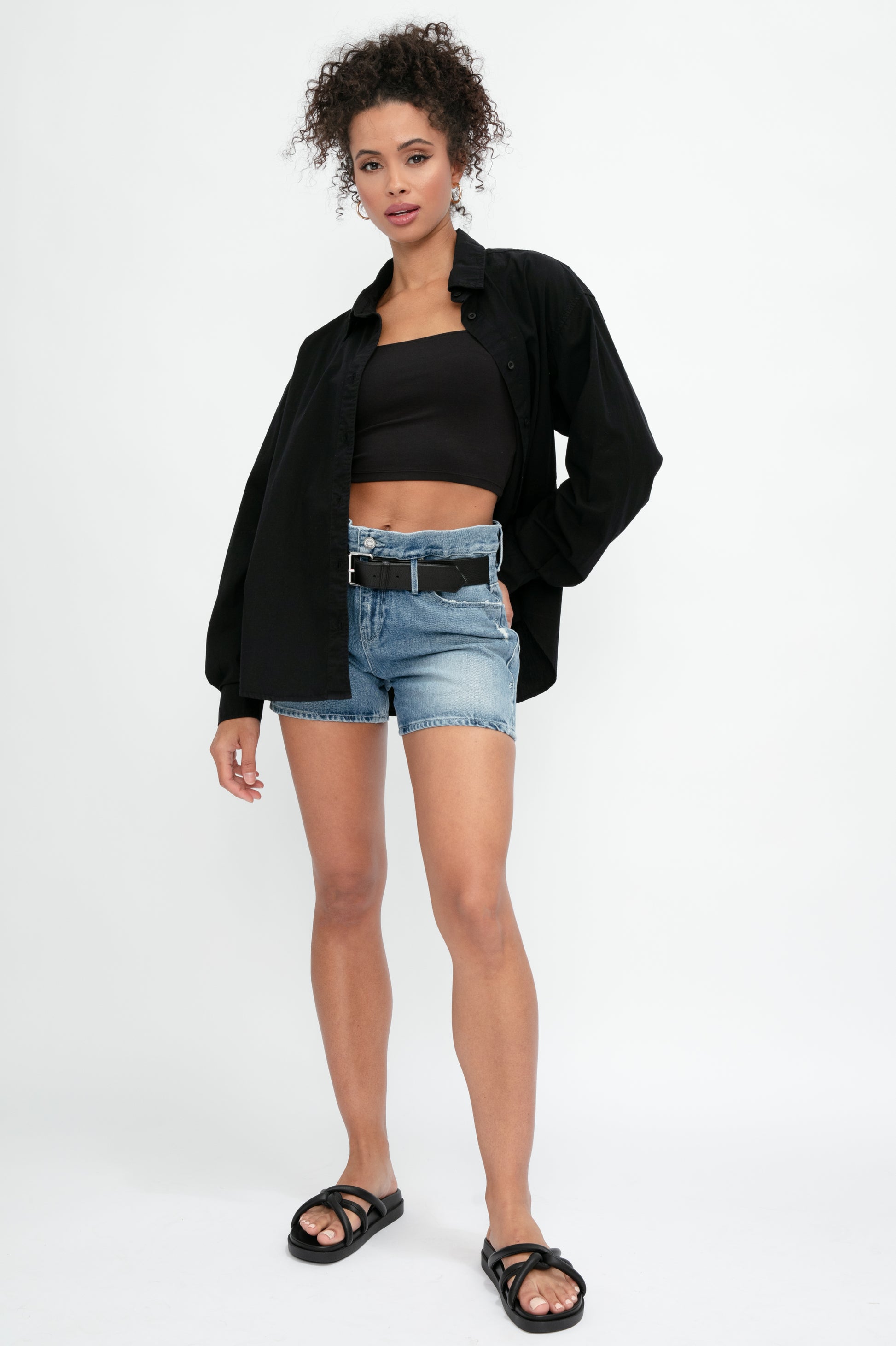 COTTON CITIZEN Santorini Shirt in Jet Black