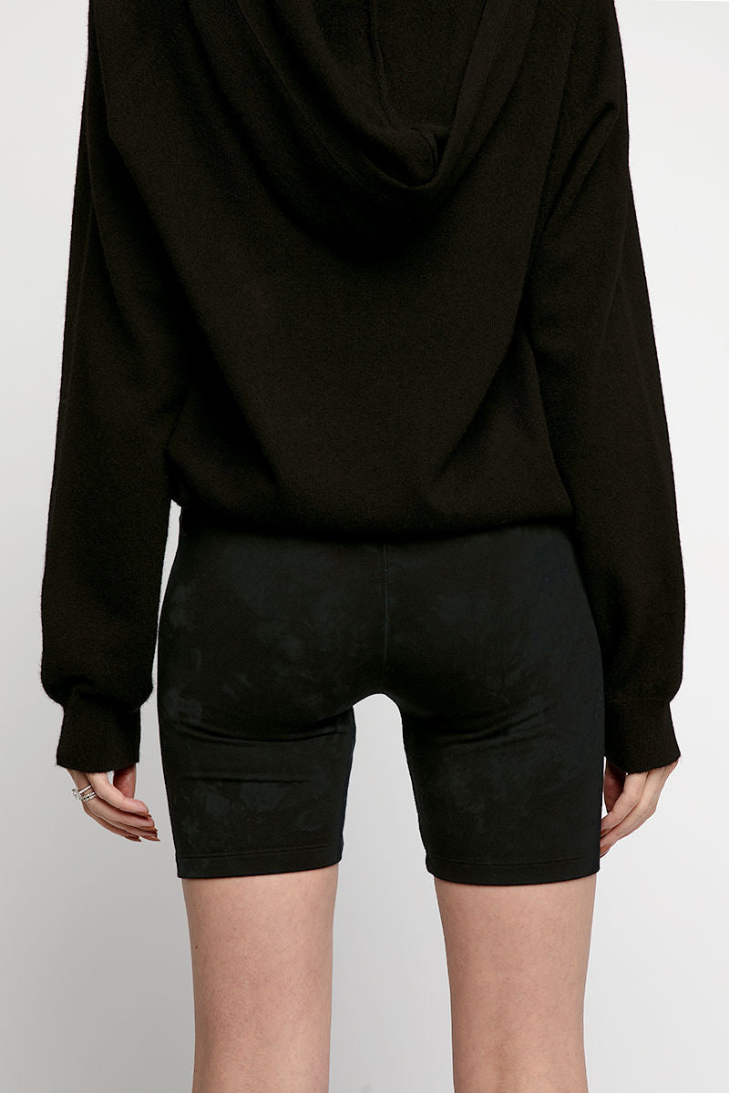 COTTON CITIZEN Siena Biker Short in Graphite Crystal