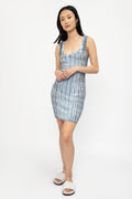 COTTON CITIZEN Verona Mini Dress in Blue Stone Ripple