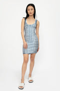 COTTON CITIZEN Verona Mini Dress in Blue Stone Ripple