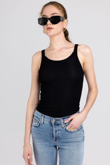 COTTON CITIZEN Verona Tank in Jet Black