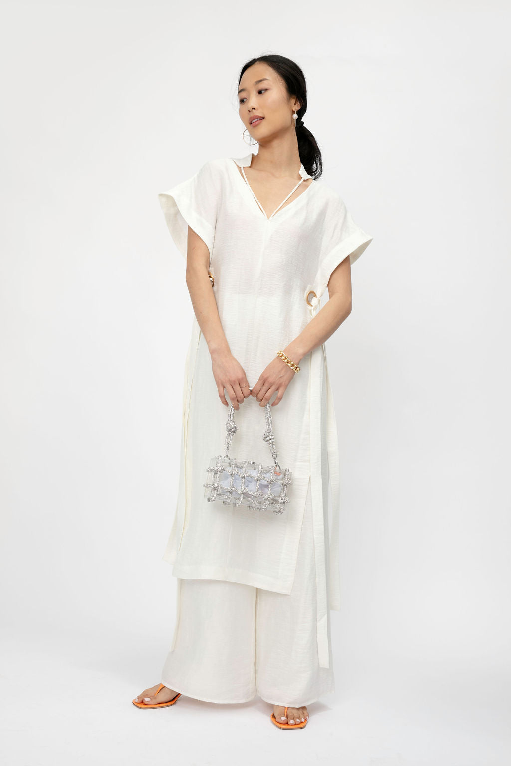 CULT GAIA Aston Tunic Top in Off White
