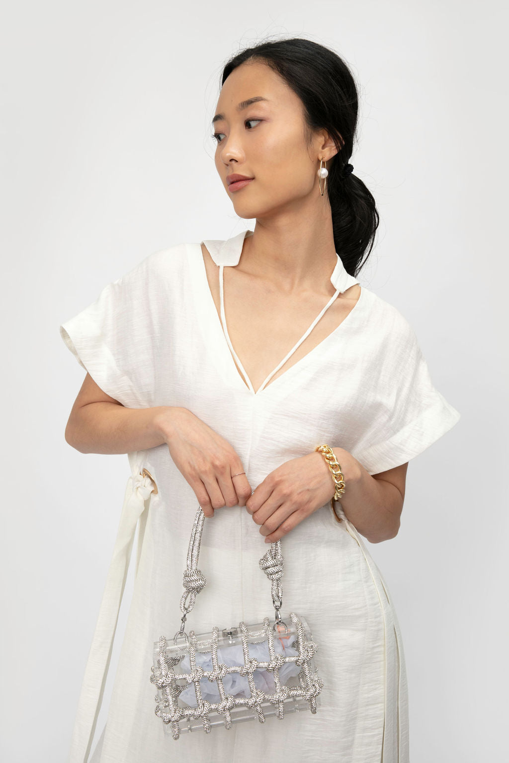 CULT GAIA Aston Tunic Top in Off White